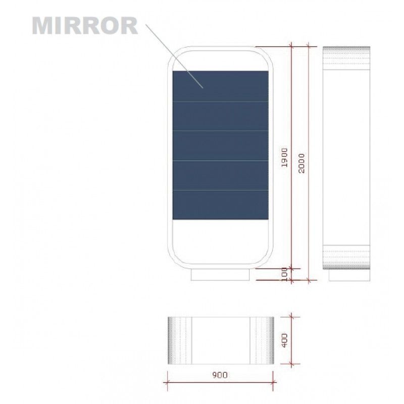 Image 1 : Weiße Theke mit Glasb ...