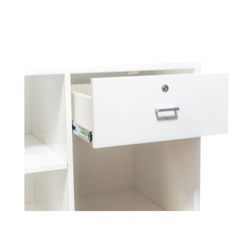 Image 4 : Mattgrauer Thekenschrank mit abschlie&szlig;barer ...