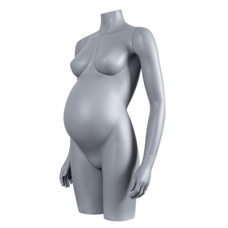 Image 1 : Torse mannequin femme enceinte - gris ...