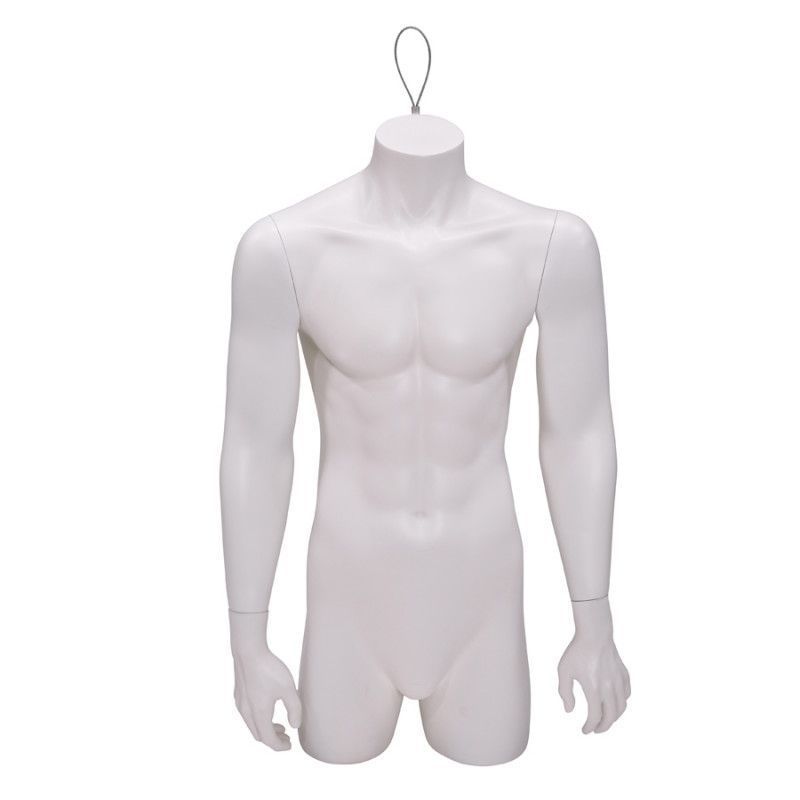 Torse mannequin homme avec attache cou : Bust shopping