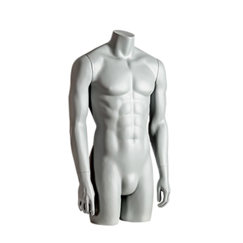Image 1 : Torse mannequin homme gris RAL7042 ...