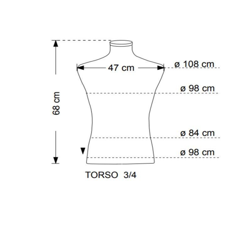 Image 1 : Torso 3/4 Mann Mannequin ...