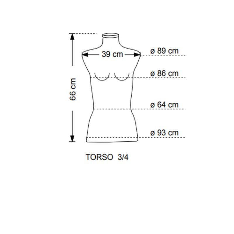 Image 2 : Torso modello donna in elasthanne ...