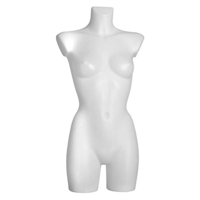 Manichino con busto femminile in plastica bianca : Bust shopping