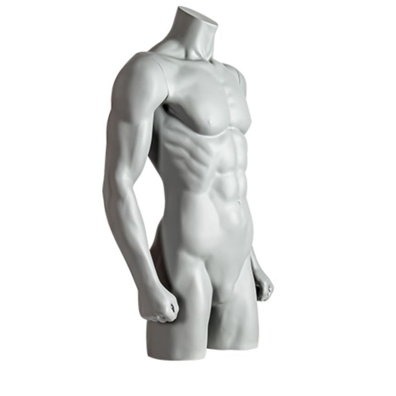 Torso de modelo masculino gris con brazos y piernas : Bust shopping