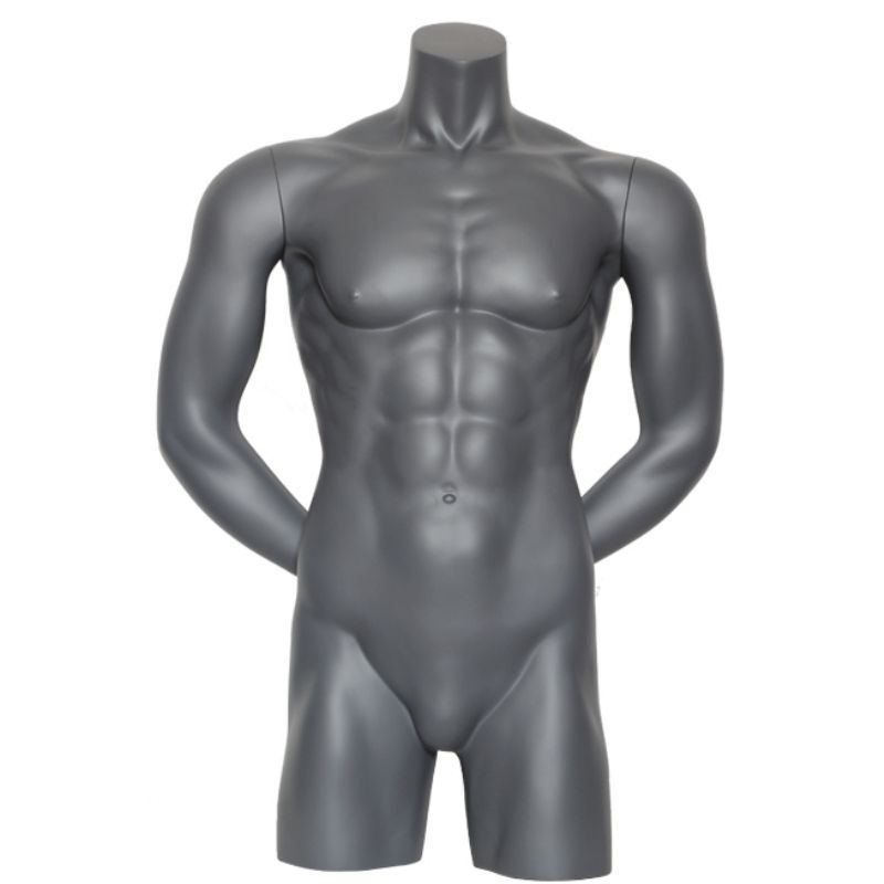 Torso deportivo masculino con brazos en la espalda : Bust shopping