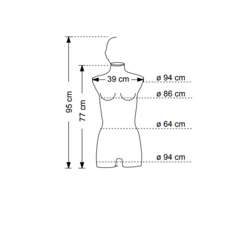 Image 2 : Torso Mannequin Frau aus Elfenbein ...