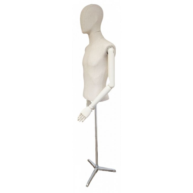 Image 3 : Buste homme tissu & base chrome ...