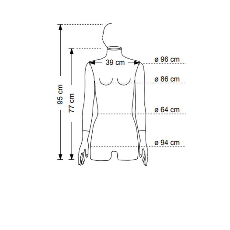 Image 2 : Torso mannequin femme en &eacute;lasthanne ...