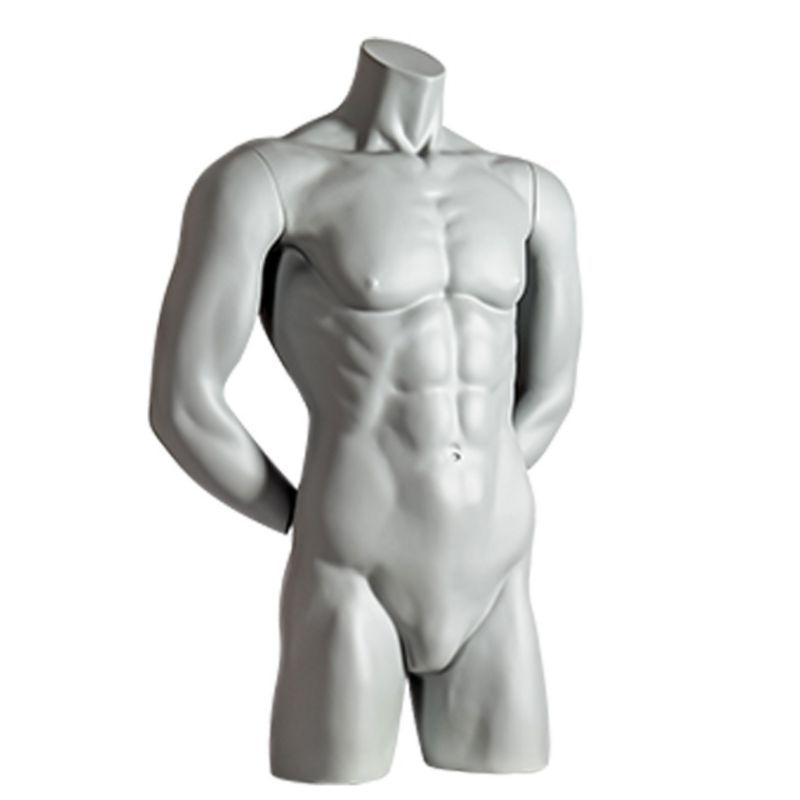 Torso mannequin homme sport gris : Bust shopping