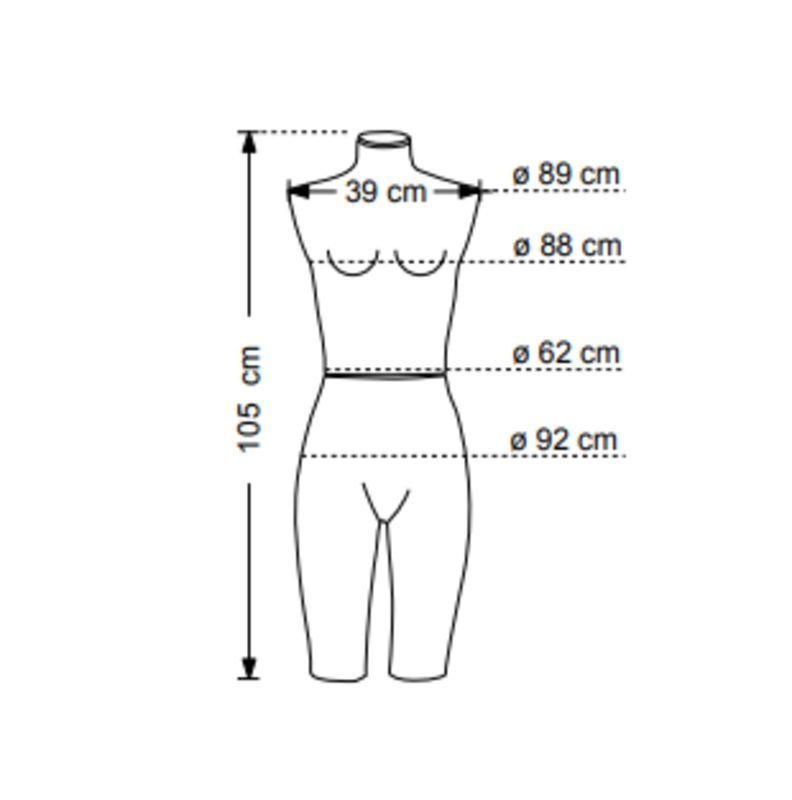 Image 1 : Torso Damenpuppe aus umweltfreundlichem braunem ...