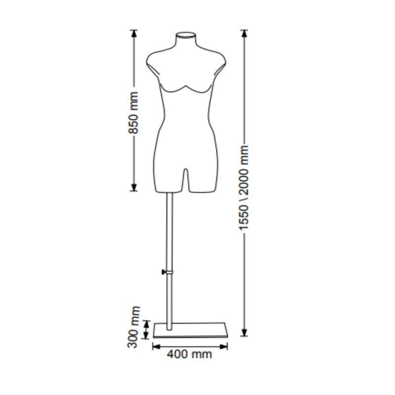 Image 1 : Mujer maniquí torso en tejido ...