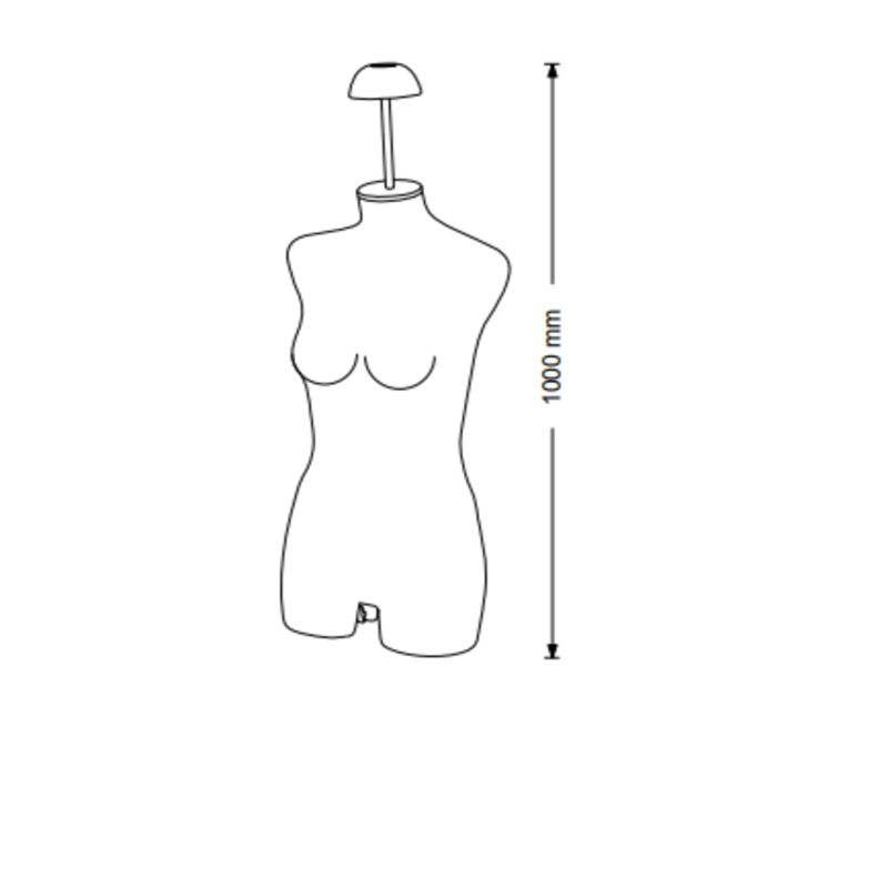 Image 1 : Mujer modelo Torso en elasthanne ...