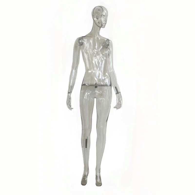Transparent female display mannequin : Mannequins vitrine
