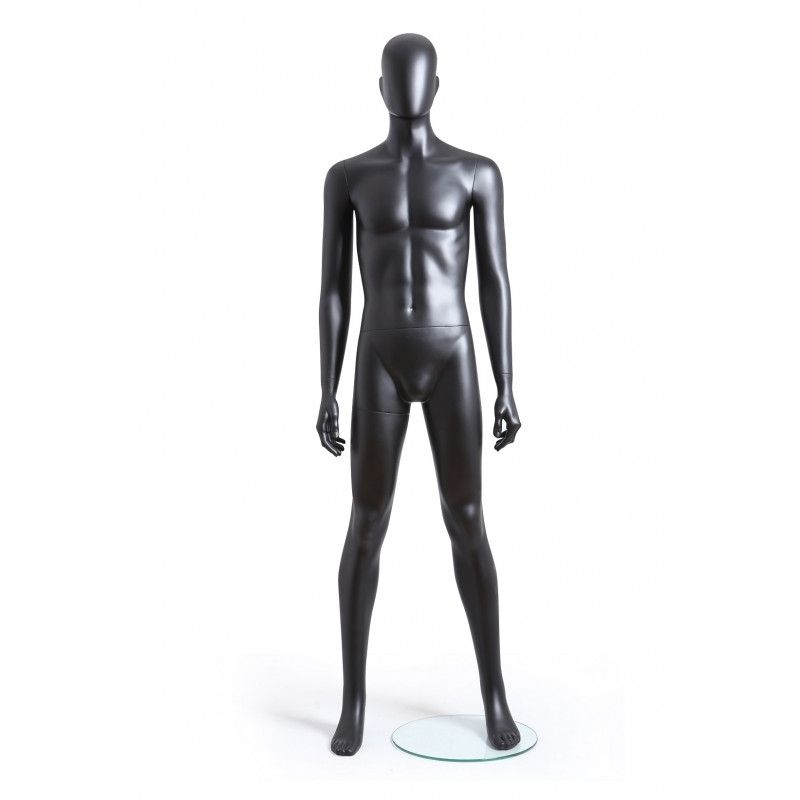 Urban male mannequin black mat color : Mannequins vitrine