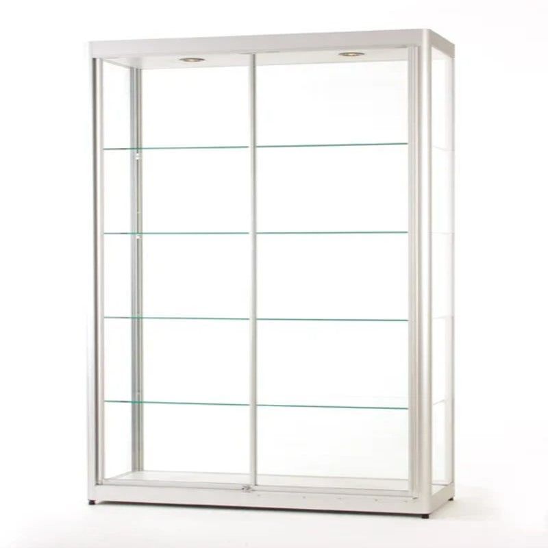 Ventana de columna de plata con asa y puntos LED : Mobilier shopping