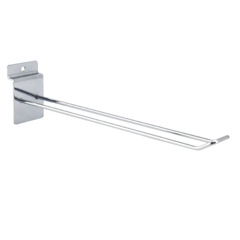 verchromter Haken gerillte Platte 25 cm : Mobilier shopping