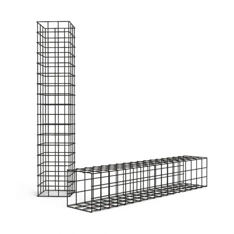 Vertical or horizontal wire mesh column : Presentoirs shopping