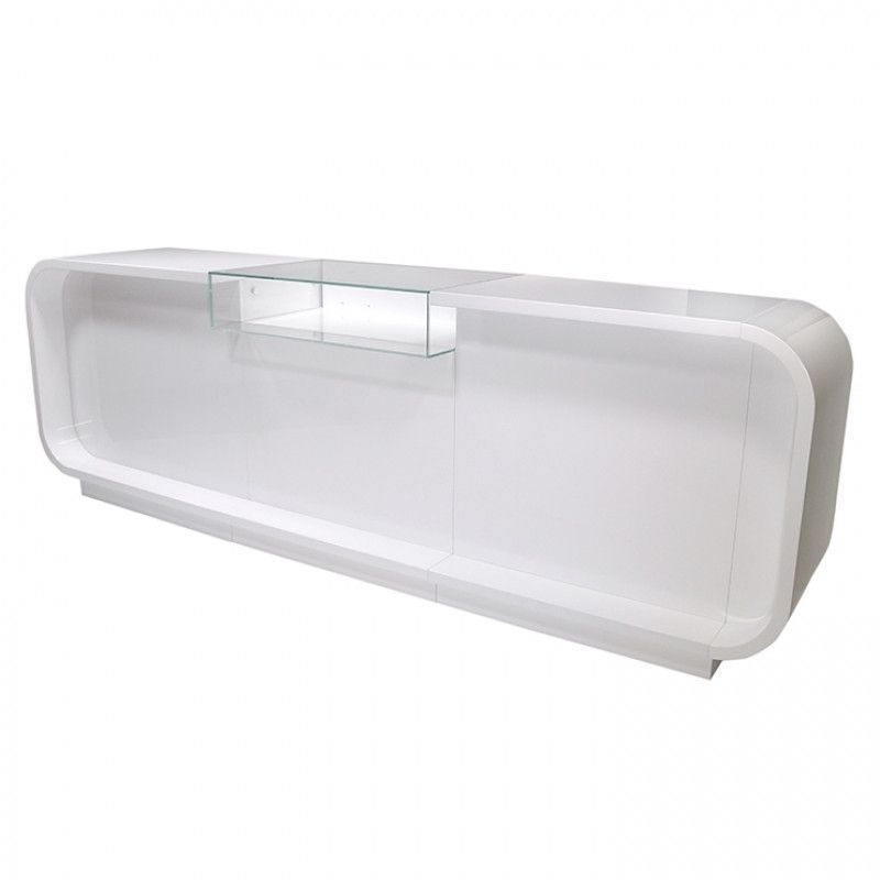 Very large white shop counter 310 CM : Comptoirs shopping
