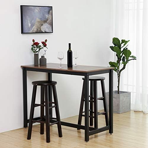 Image 3 : Vintage Bar Table wood and ...
