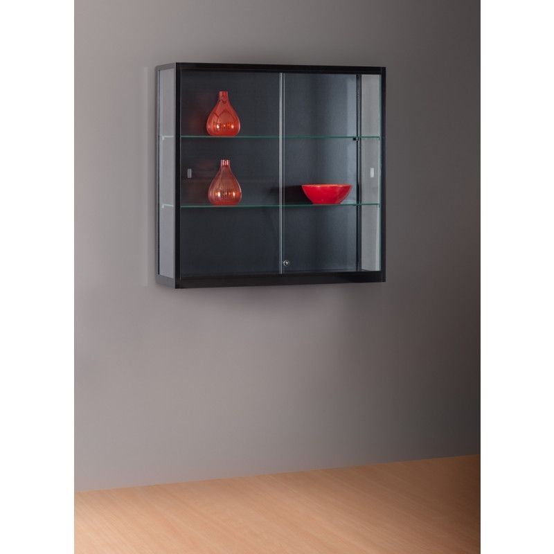 Vitrina de pared negra 100 x 30 x 88 cm : Vitrine