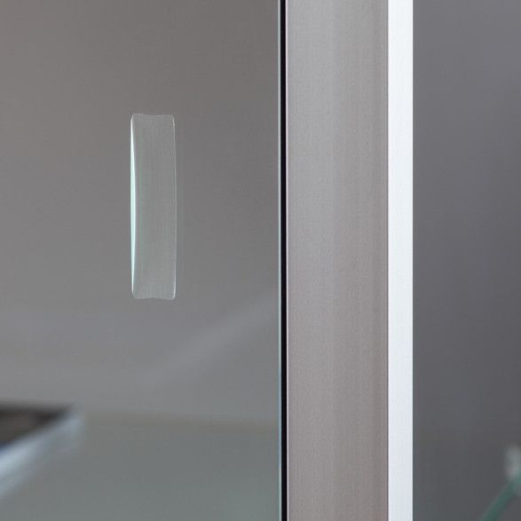 Image 3 : Doble vitrina de aluminio plateado ...