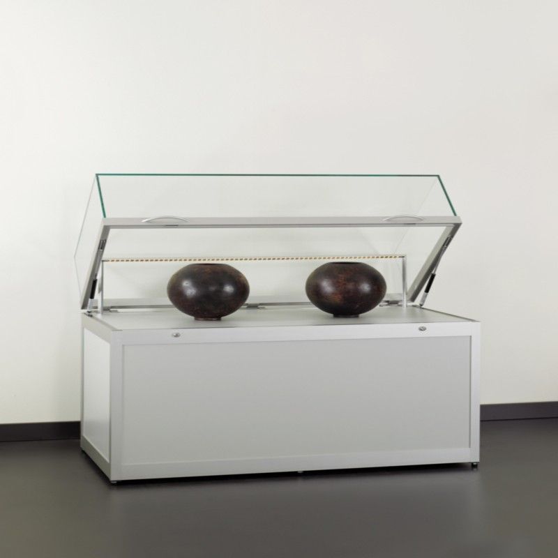 Image 1 : Vitrine argent avec bande LED ...