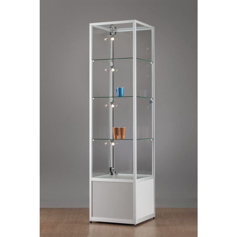 Image 1 : Vitrine colonne en aluminium et ...