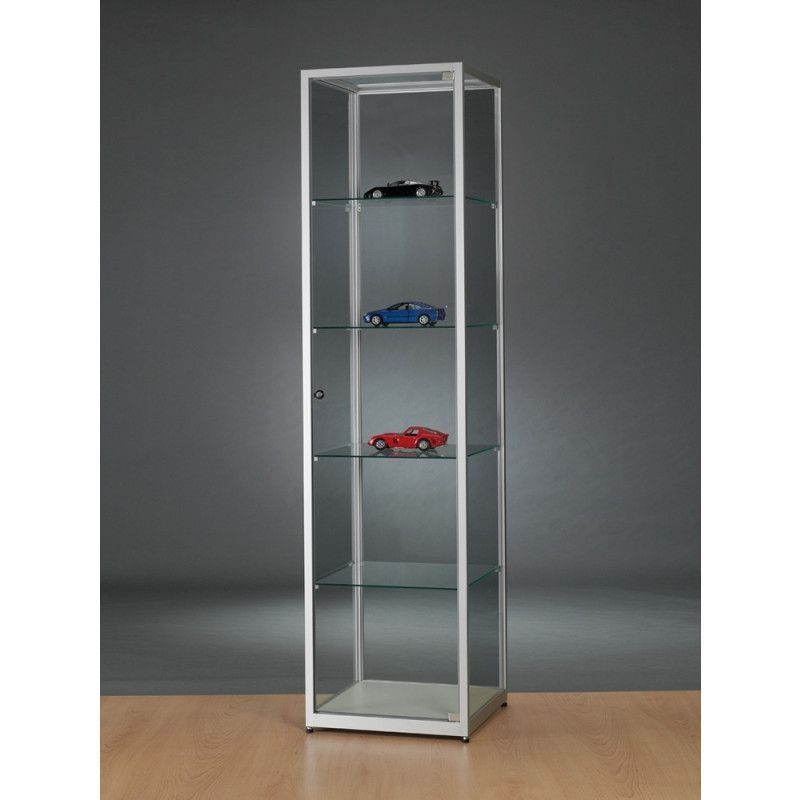Vitrine colonne pour magasin en verre tremp&eacute; : Mobilier shopping