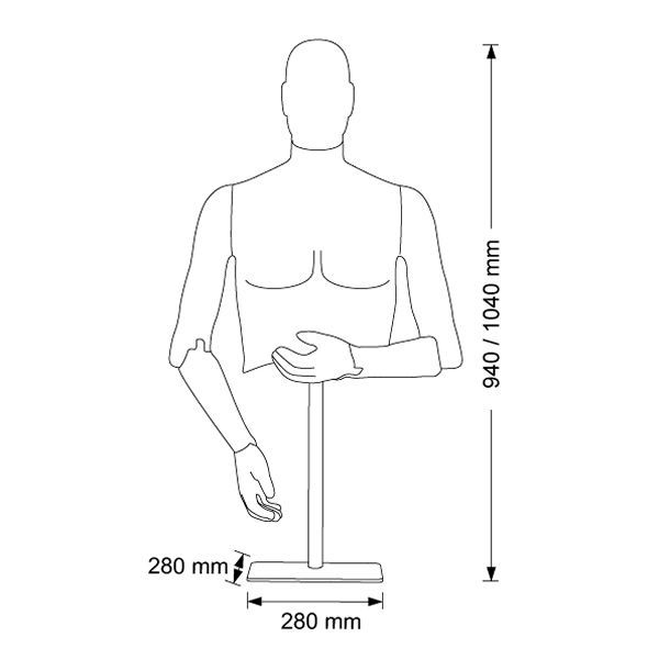 Image 1 : Vollbewegliche schwarz herren busten bi ...
