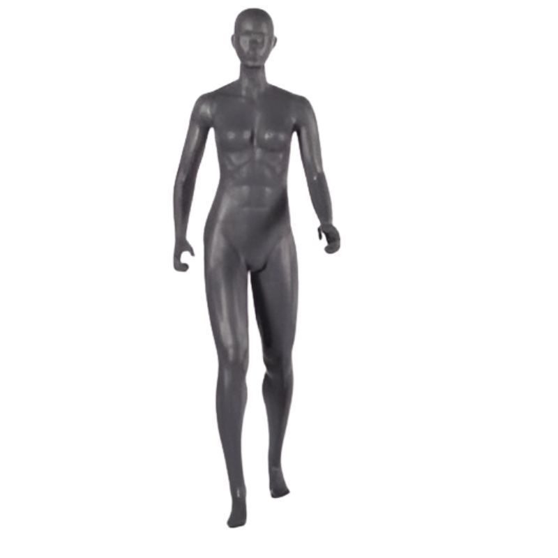 Walking female mannequins gray color : Mannequins vitrine