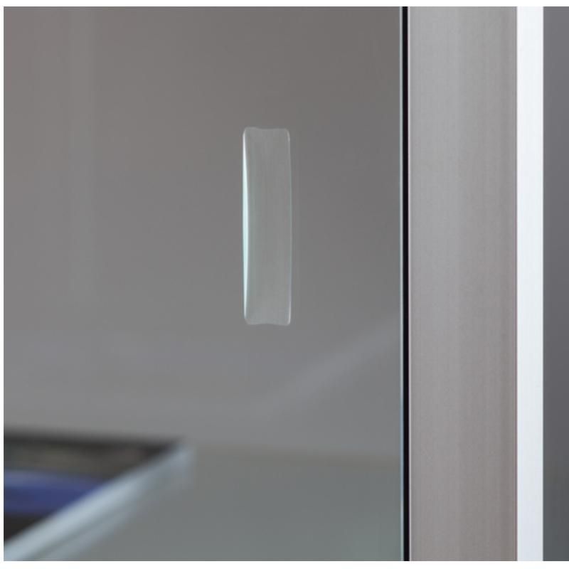 Image 1 : Wall display showcase silver finish ...