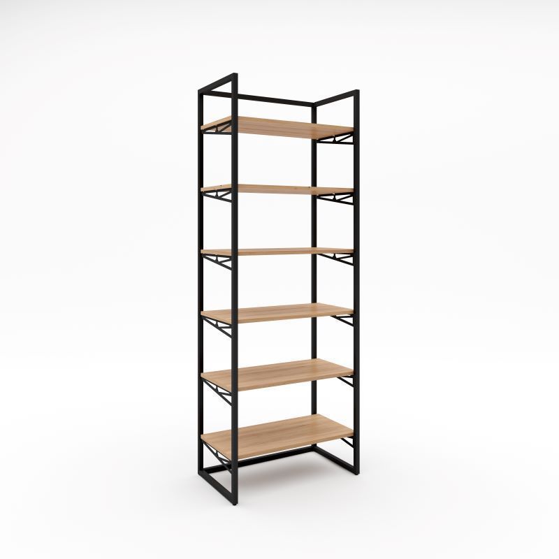 This black epoxy metal store gondola with shelf is designed ... Wall cabinet with shelvesH220x80x47 : Mobilier shopping