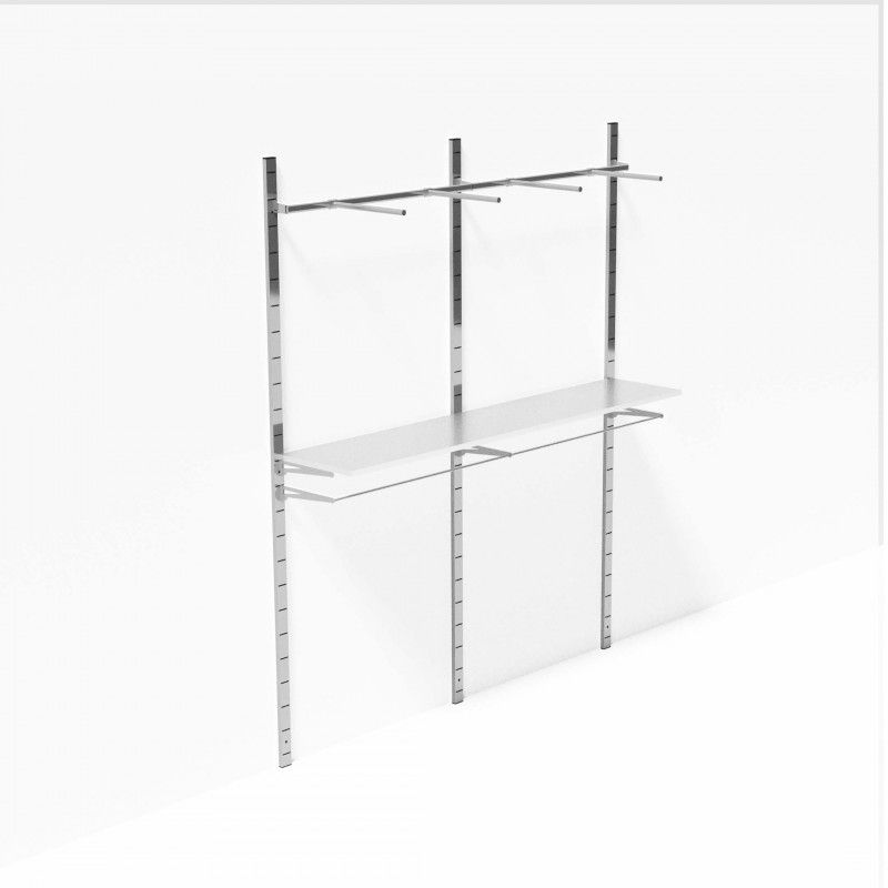Wall gondola metal finish 2 meters : Mobilier shopping