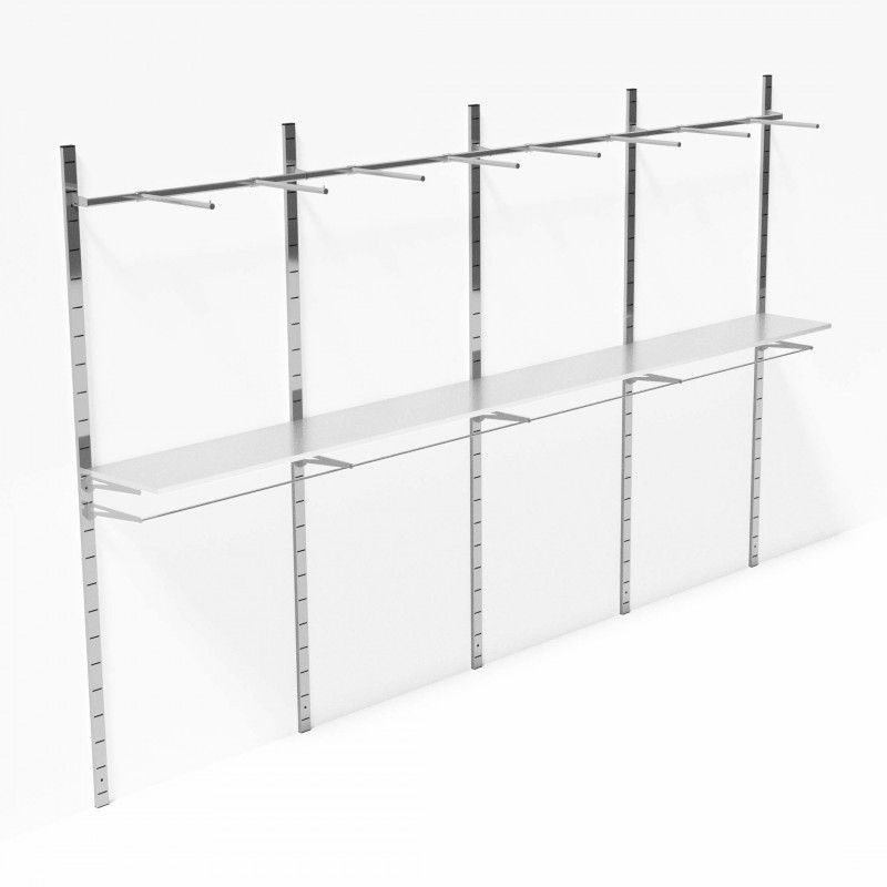 Wandgondeln metal 4 m : Mobilier shopping