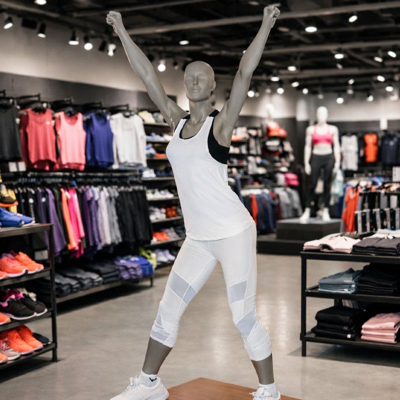 Image 5 : Schaufensterpuppe Frau Sport Cheerleader - grau ...