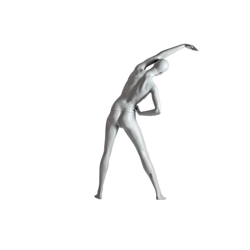 Image 4 : Damen Sportschaufensterfigur grau (RAL7042) in ...