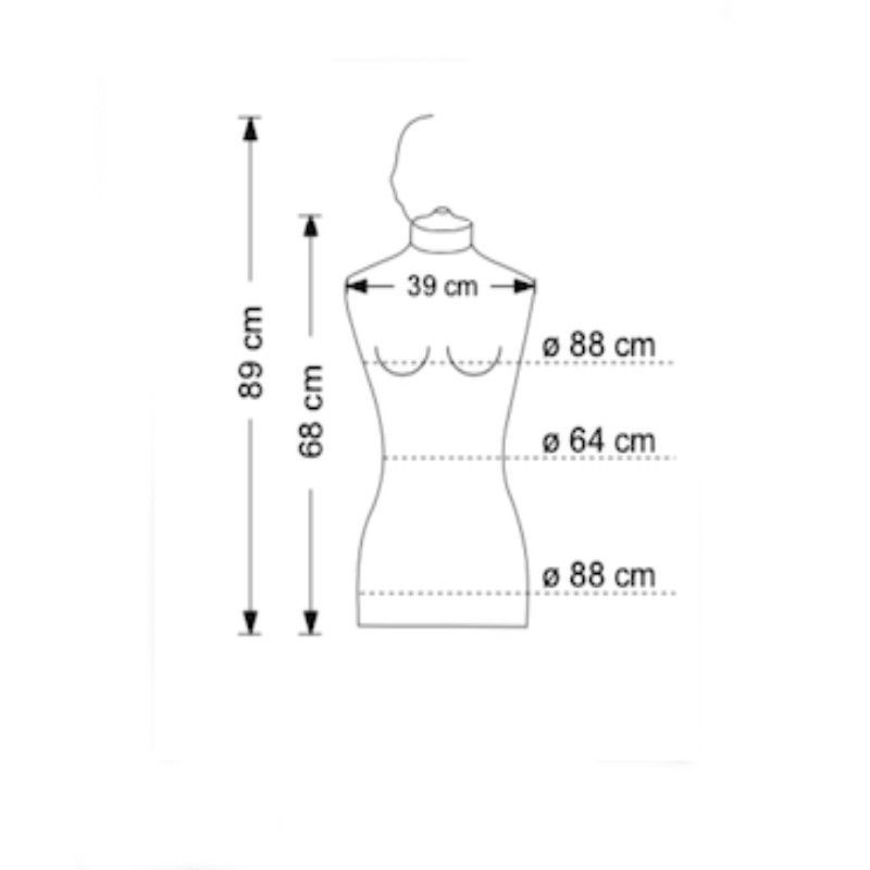 Image 2 : Damen Schaufensterpuppenbüste aus schwarzem ...