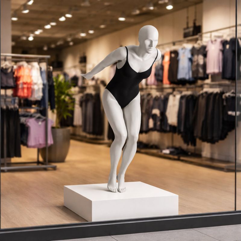 Image 2 : Mannequin Frau Sport Schwimmen - grau ...