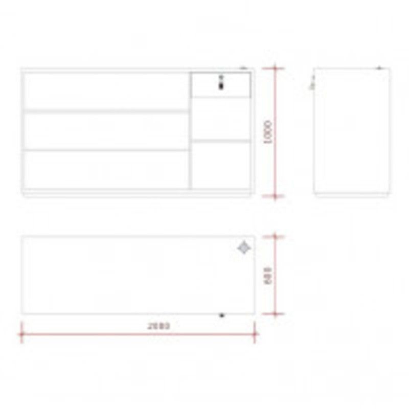 Image 2 : Weißer Ladentisch 200 x ...