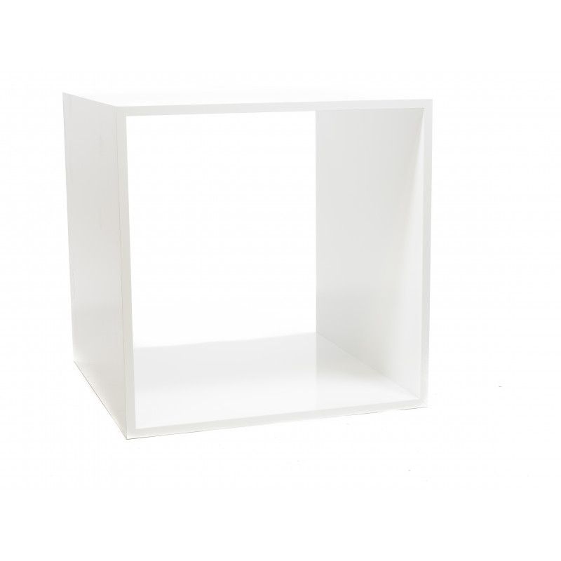 Weiss glossy podium 85x85x85 cm : Mobilier shopping