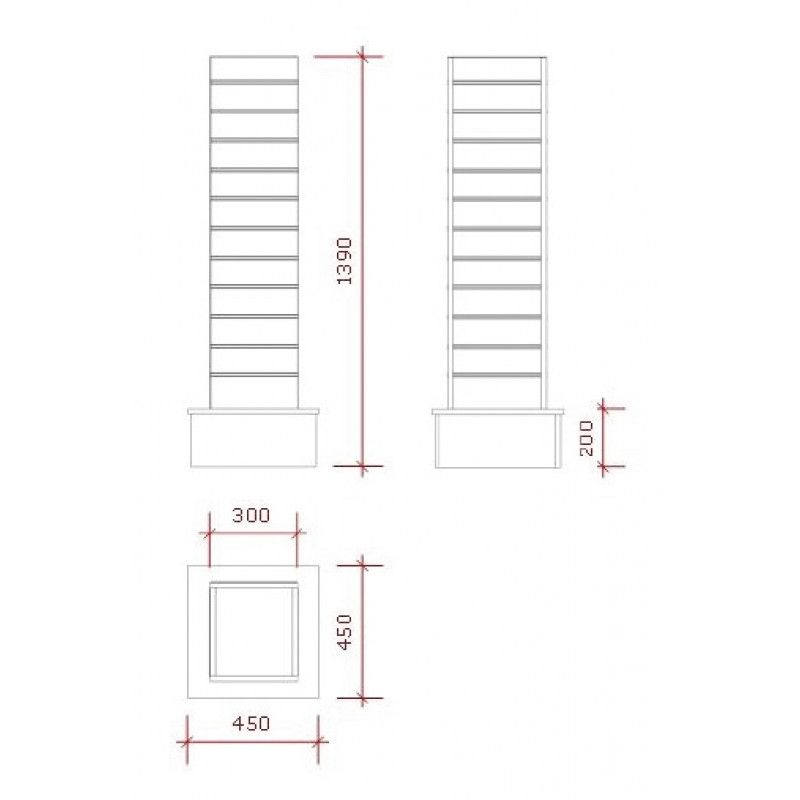 Image 1 : Lamellenwand MITTELEINHEIT SLATWALL S-SLP ...