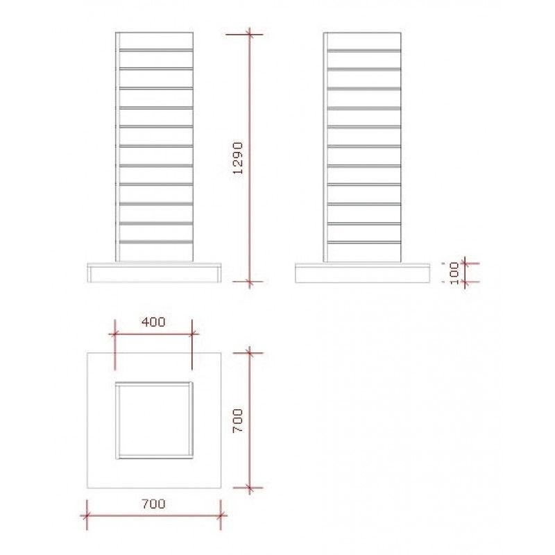 Image 4 : Lamellenwand MITTELEINHEIT SLATWALL S-SLP ...