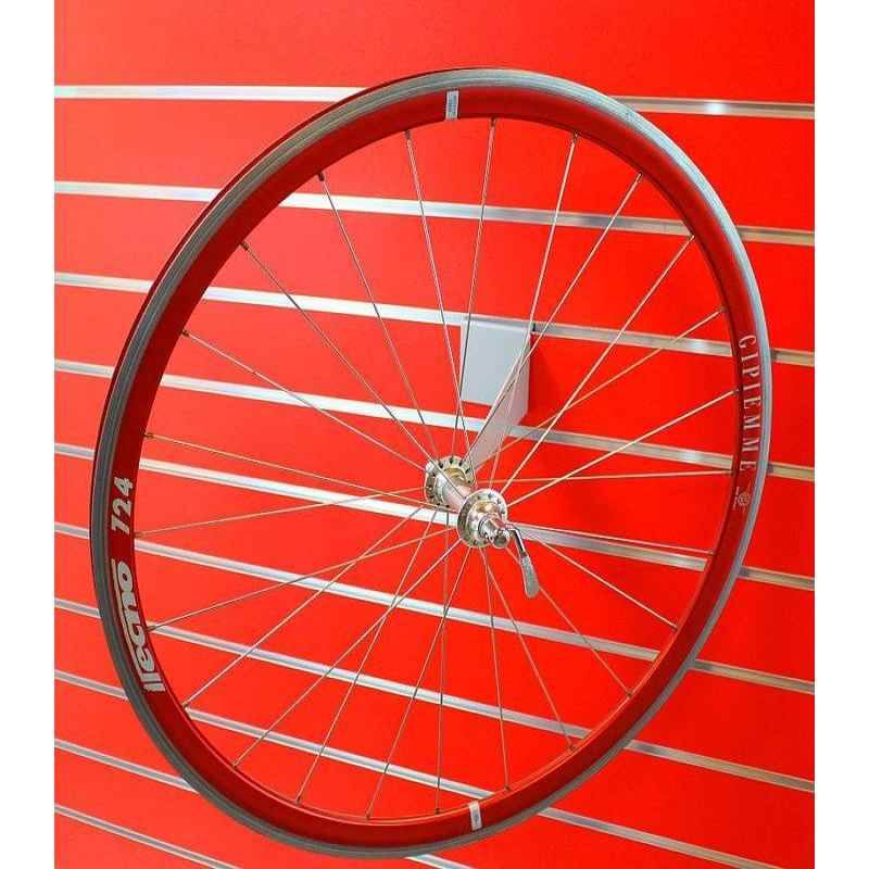 Wheel support for grooved panel : Mobilier shopping