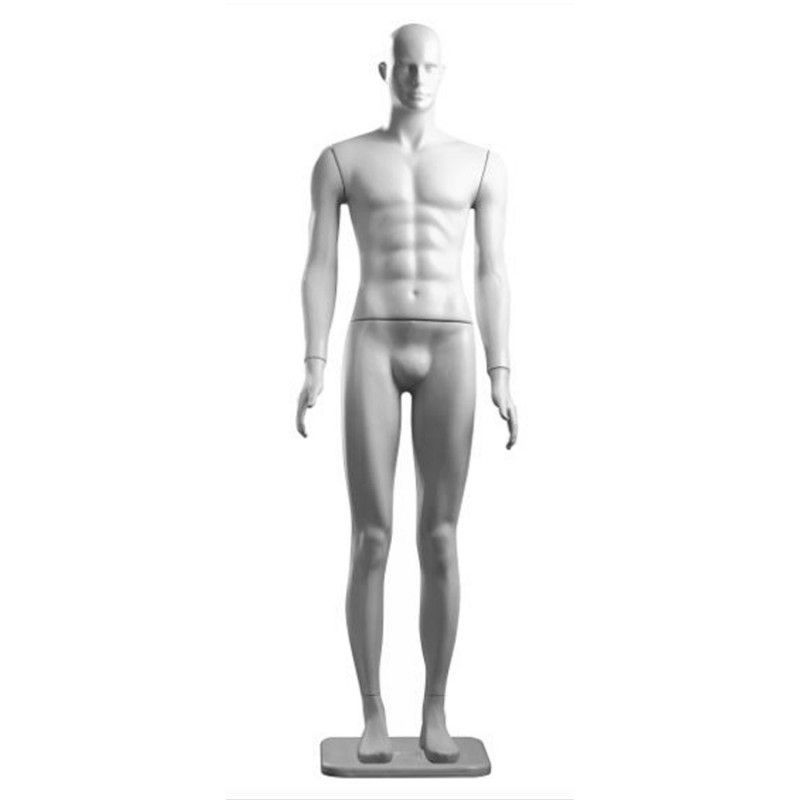 White abstract male display mannequin : Mobilier shopping