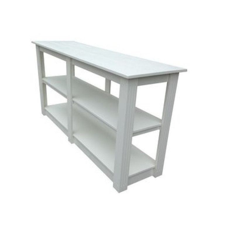 White counter table of 200 cm wide : Mannequins vitrine