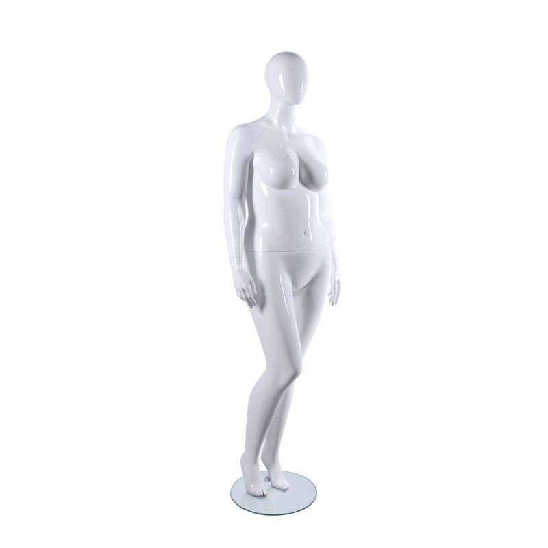 Details about   6 ft 1 in PLUS SIZE Female Mannequin Abstract Head Matte White New Style PLUS-11 