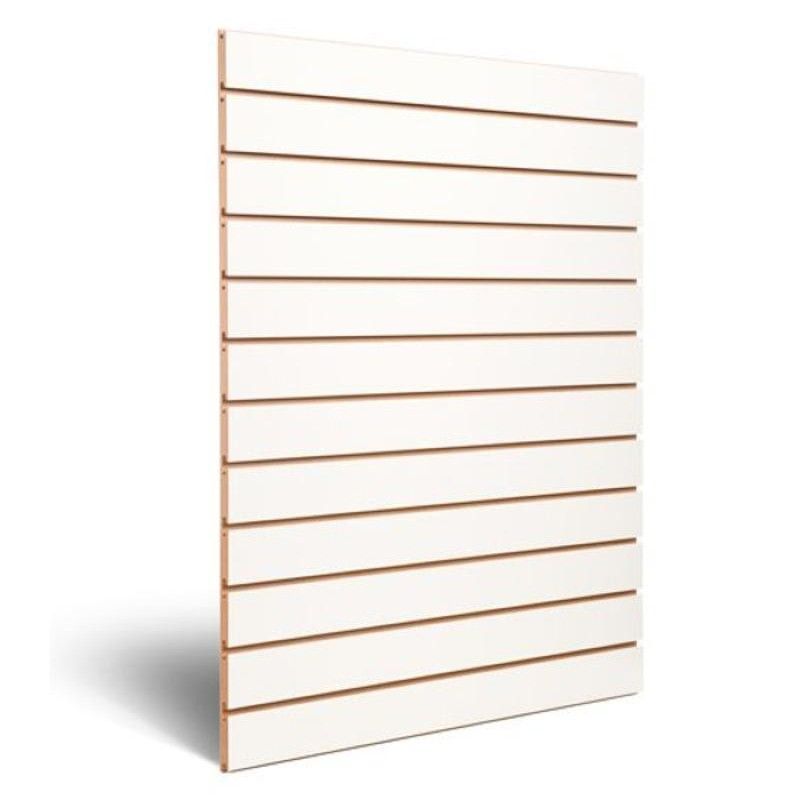 White MDF grooved panel 120 x 120 cm.
This grooved ... White grooved panel 10 cm : Mobilier shopping