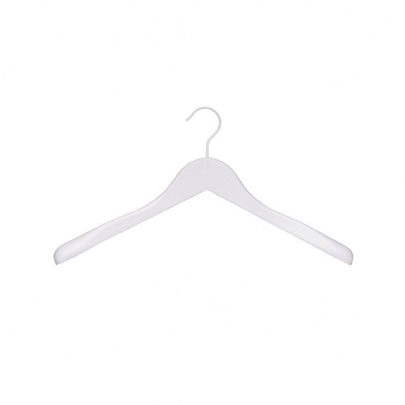 10 white hanger in wood 39 cm : Cintres magasin