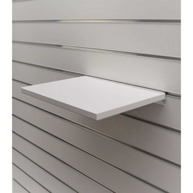 White shelf for grooved panel 40x30cm : Mobilier shopping